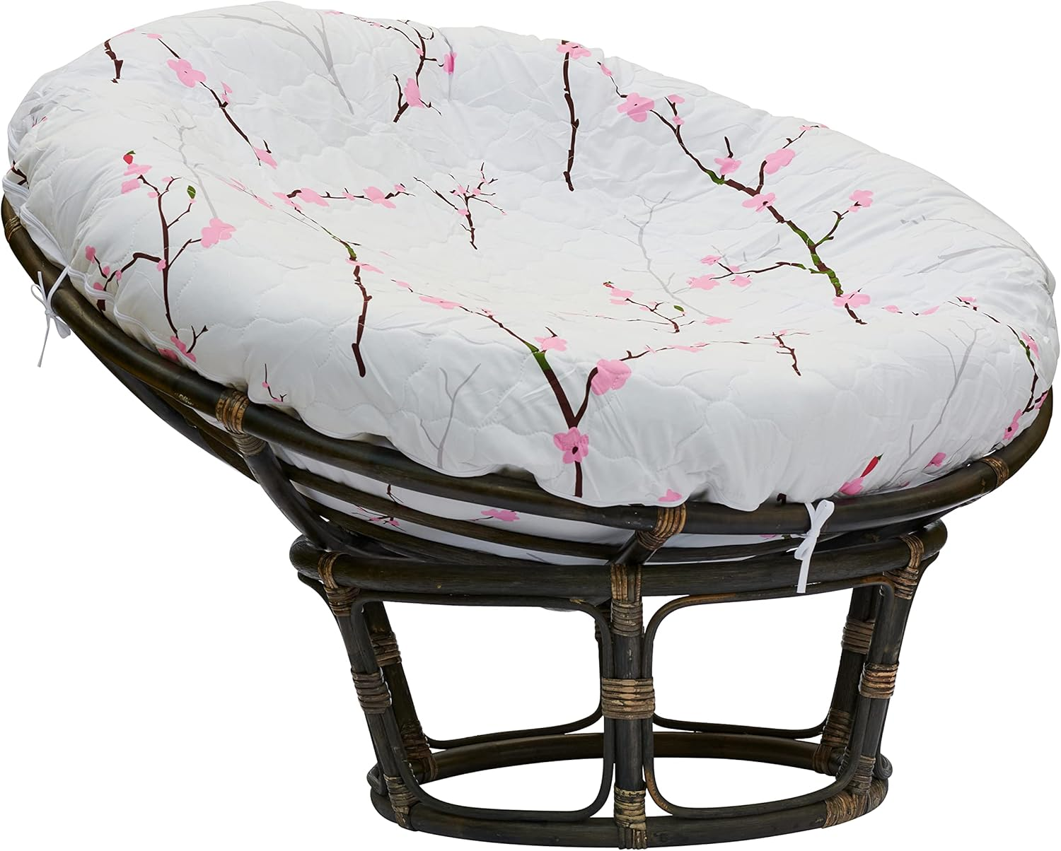 Hudson Comfort Papasan Cushion Cover - Quilted Shape, Soft Microfiber Fabric, Zippered Papasan Cushion Cover Only - 55 Inches (Fits a 50-55 Inch Papasan Cushion) Grey, 55 Inch (Fits a 50-52 Inch)