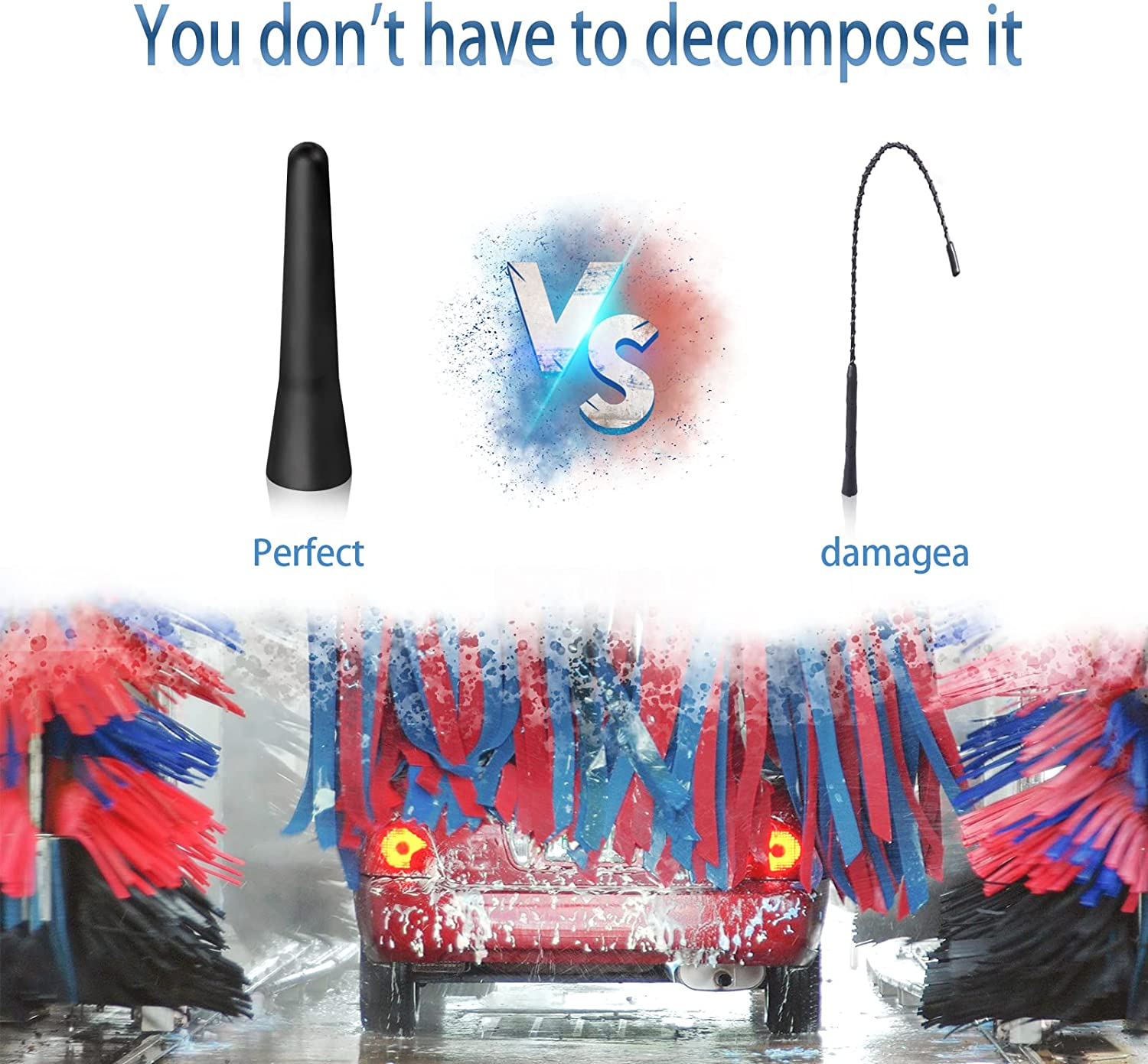 Bingfu 6.5Cm FM DAB Aerial Antenna - Mini Roof Radio Antenna with Strong FM/AM/DAB Receiving Function image number 3