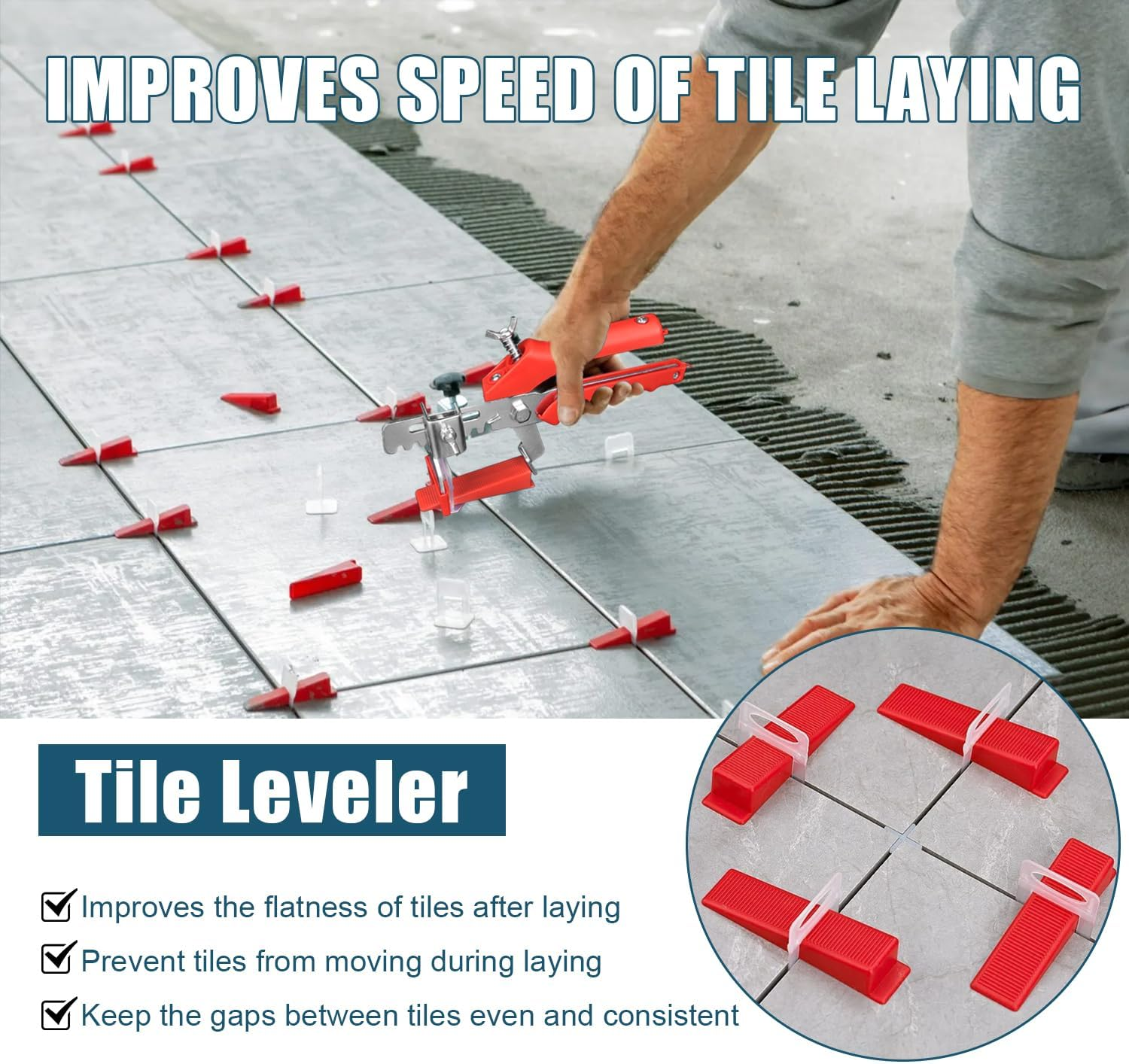 Pack of 700 Tile Levelling System 3 Mm Tile Wedges Levelling System Tiles Wedges Levelling System Tiles for Tiles Wall Tiles Floor Tiles image number 1