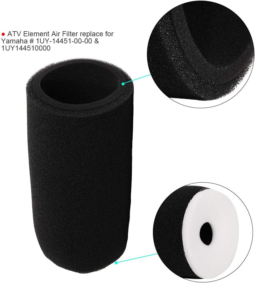 HIFROM Air Filter Element Cleaner for Yamaha Yamaha Raptor 350 YFM350 YFM350R YFM350RSE YFM350RSE2, Wolverine YFM350FX, Big Bear YFM350FH YFM350FW Replaces 1UY-14451-00-00 Pack of 1