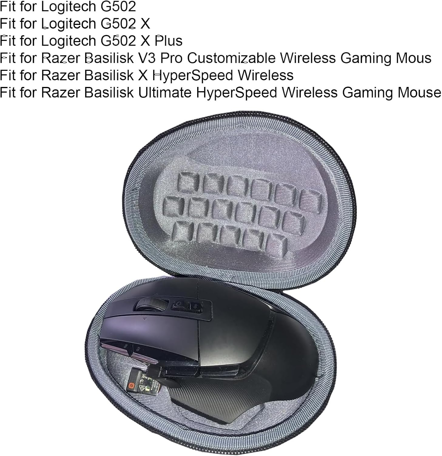 Hard Travel Mouse Case for G502 X plus Wireless Mouse, Travel Carrying Protective Storage Bag for Basilisk X Hyperspeed Wireless image number 6