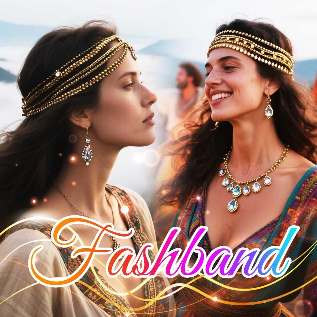 Fashband Gold Sequin Snake Headband Festival Costume Headpiece Hair Accessories for Women