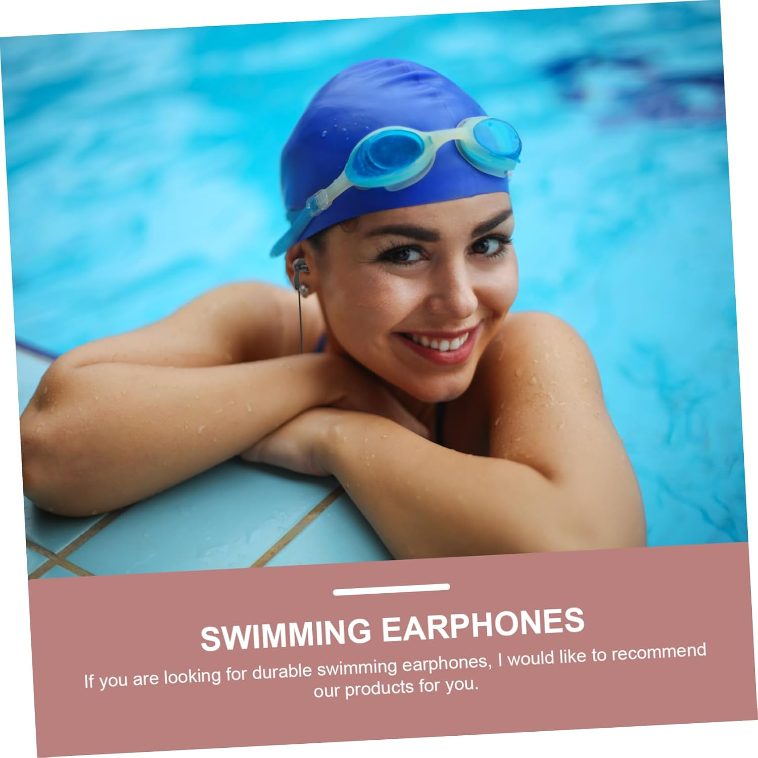LALAFINA Waterproof Swimming Earphones 2Pcs 3.5Mm Ear Hook In-Ear Earplugs Adult Ear Protector for Bathing and Surfing, Black and White image number 4