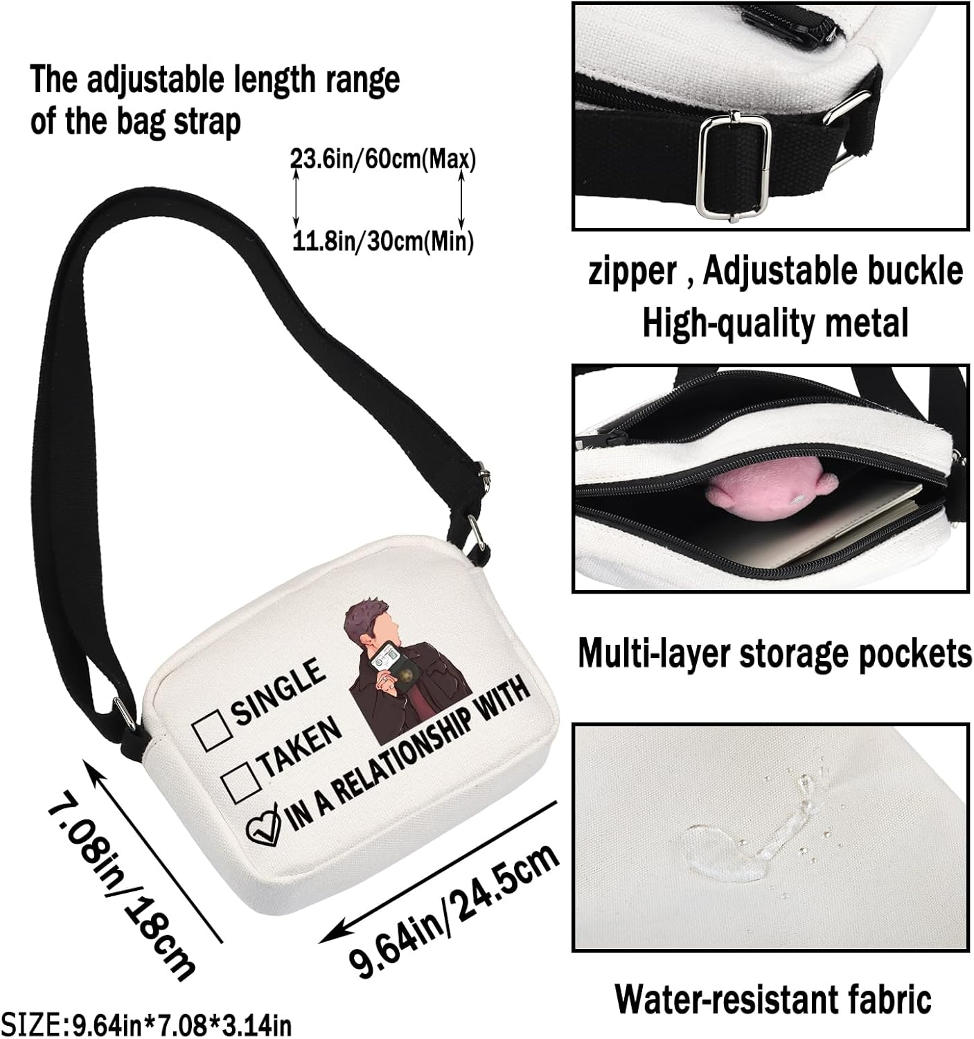 G2TUP Jensen a Inspired Gift Dating Jensen a Makeup Bag TV Show Fan Cosmetic Bag Supernatural Lover Merch, Jensen a HS