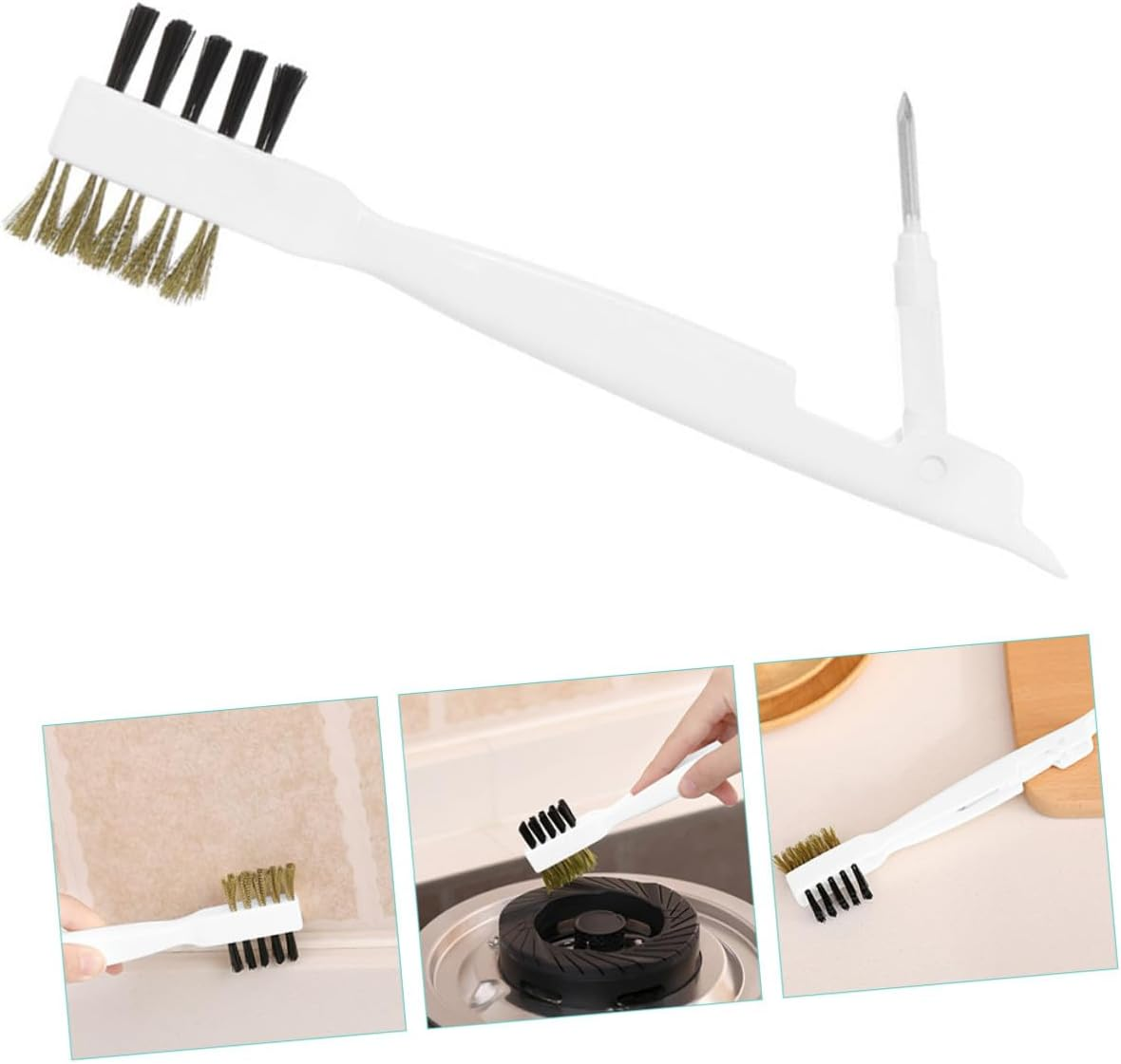 UPKOCH Gas Stove Cleaner Brush Stiff Bristle Brush Multipurpose Kitchen Cleaning for Stove Gap Cleaning image number 2
