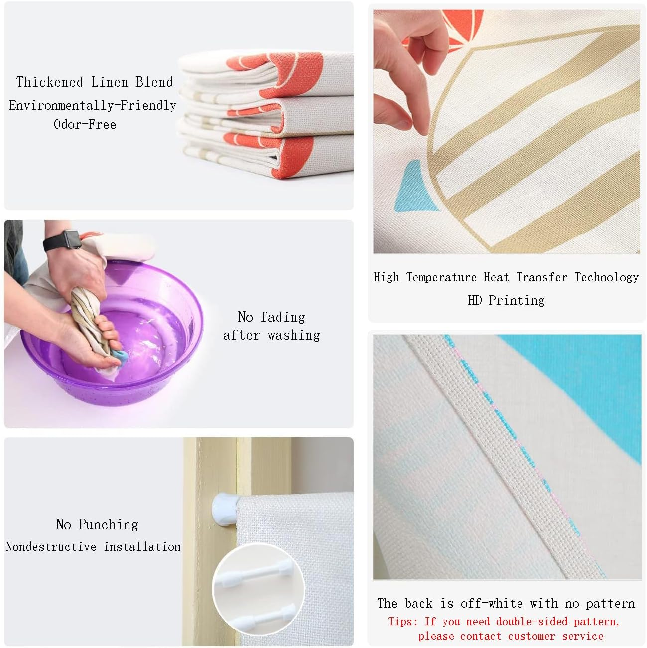 BYDQIUSC Morandi Abstract Art Painting Door Curtain Peephole Proof Household Partition Hole Free Bedroom Living Room Kitchen Split Doorway Curtain Customization image number 7