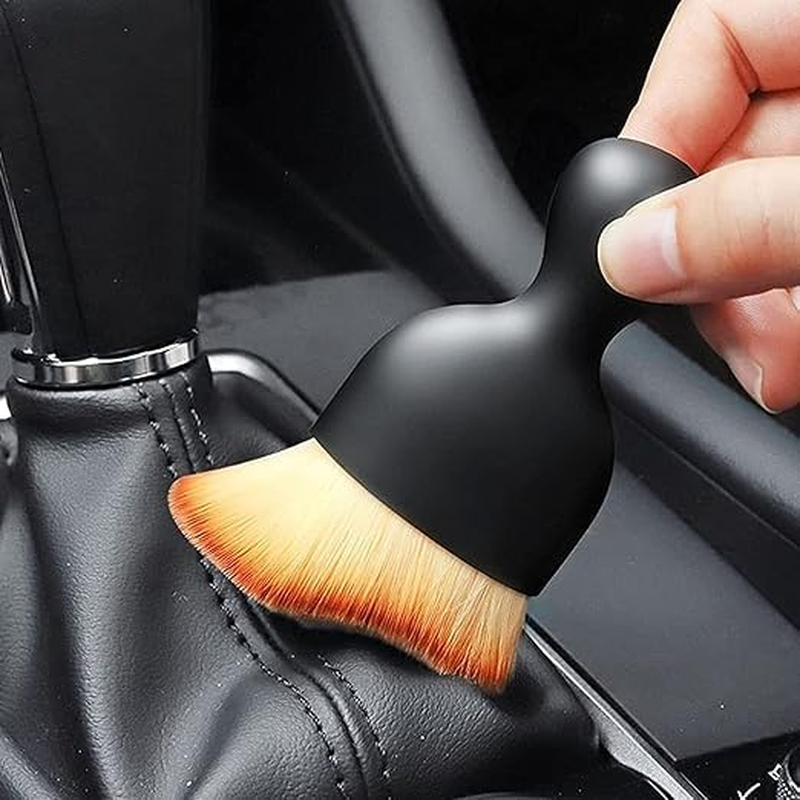 4PCS Car Brush Interior Detailing Brush Set Protective Case Car Cleaning Brush Interior Tool,Brush,Cleaning Soft Bristles Interior for Dashboard,Leather Dust Dashboard, Air Vents Console image number 4