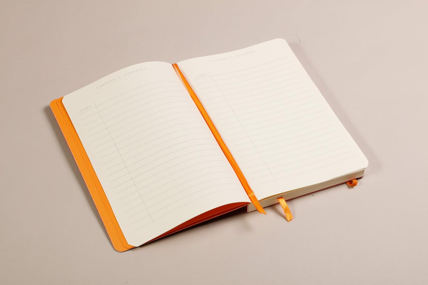 RHODIA 117755C - Soft Notebook Bullet Journal Goalbook Orange - A5 - Dotted Dot - 240 Pages - 90G Ivory Clairefontaine Paper - 2 Ribbons, Elastic Closure - Faux Leather Cover - Taupe image number 5