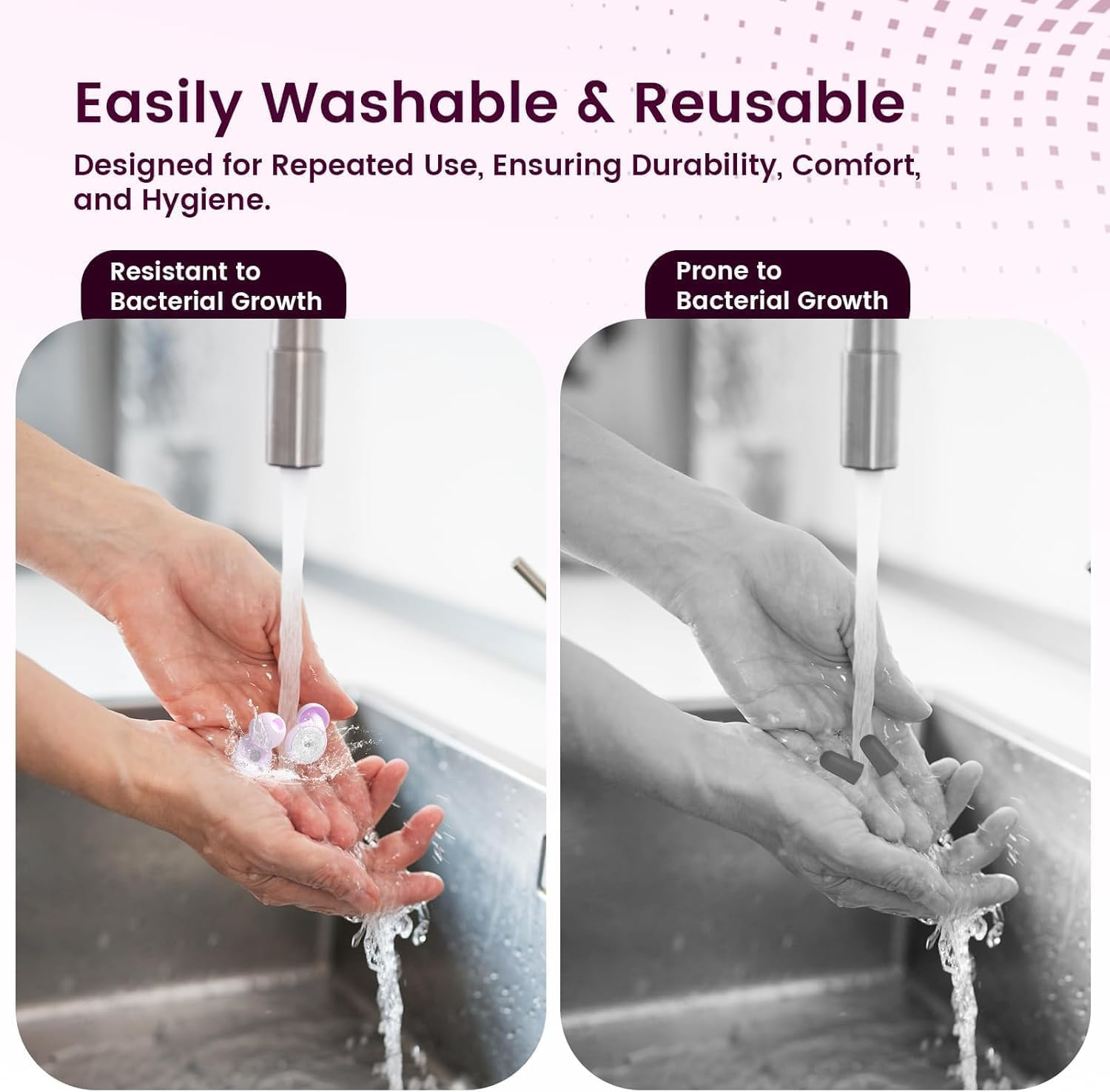 Ear Plugs for Sleeping Noise Reduction, 30Db Ear Plugs for Hearing Protection, Silicone Soft Reusable Earplugs for Sleep, Concert, Focus with Case & 4 Pair Eartips image number 1