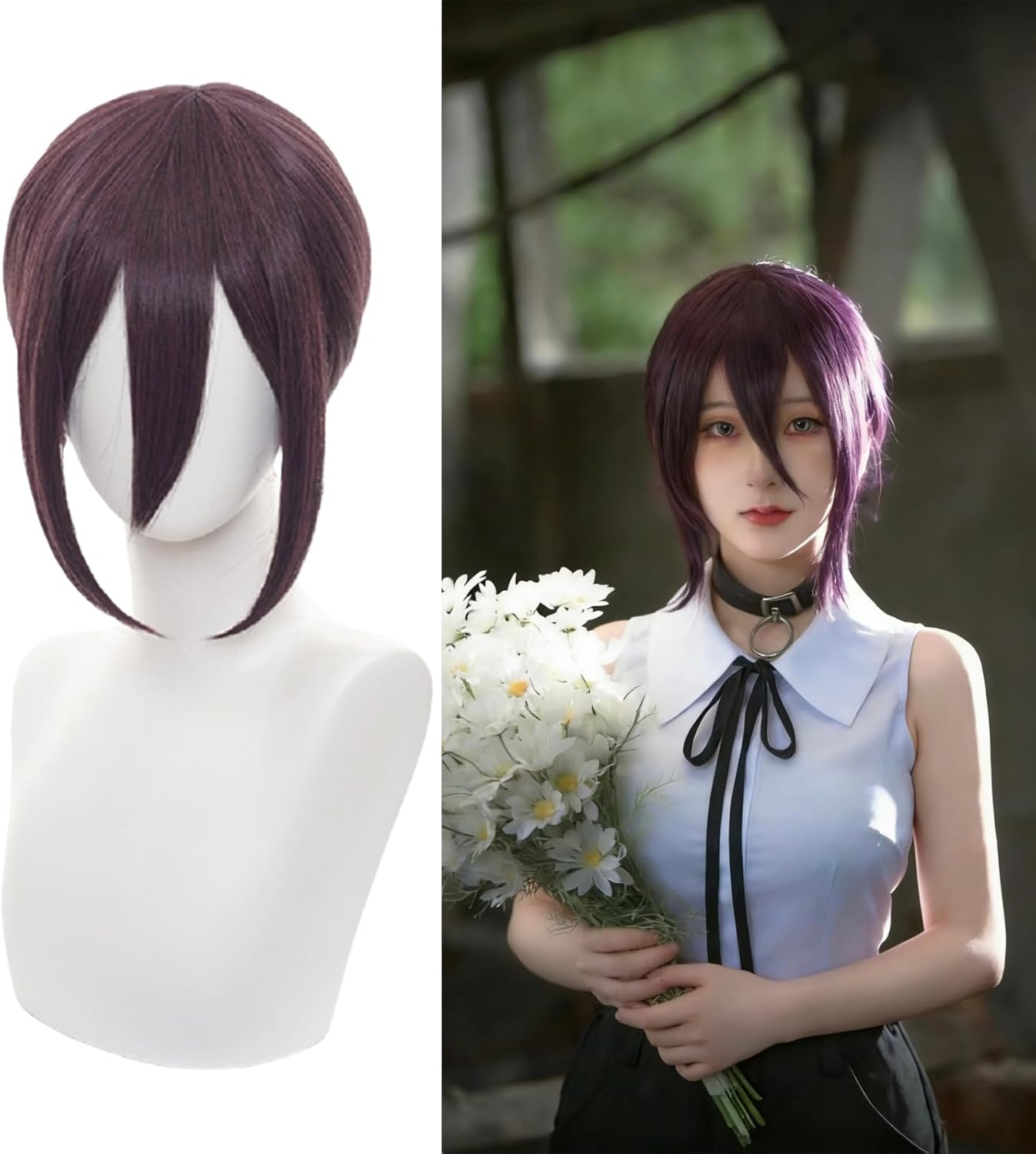 HAMISH Bomb Devil Hybrid Reze Wig Cosplay Wig with Wig Cap Heat Resistant Synthetic Hair for Manga Anime CSM Role Play for Festival, Holiday, Cosplay Party, Comic Exhibition - Denji image number 3