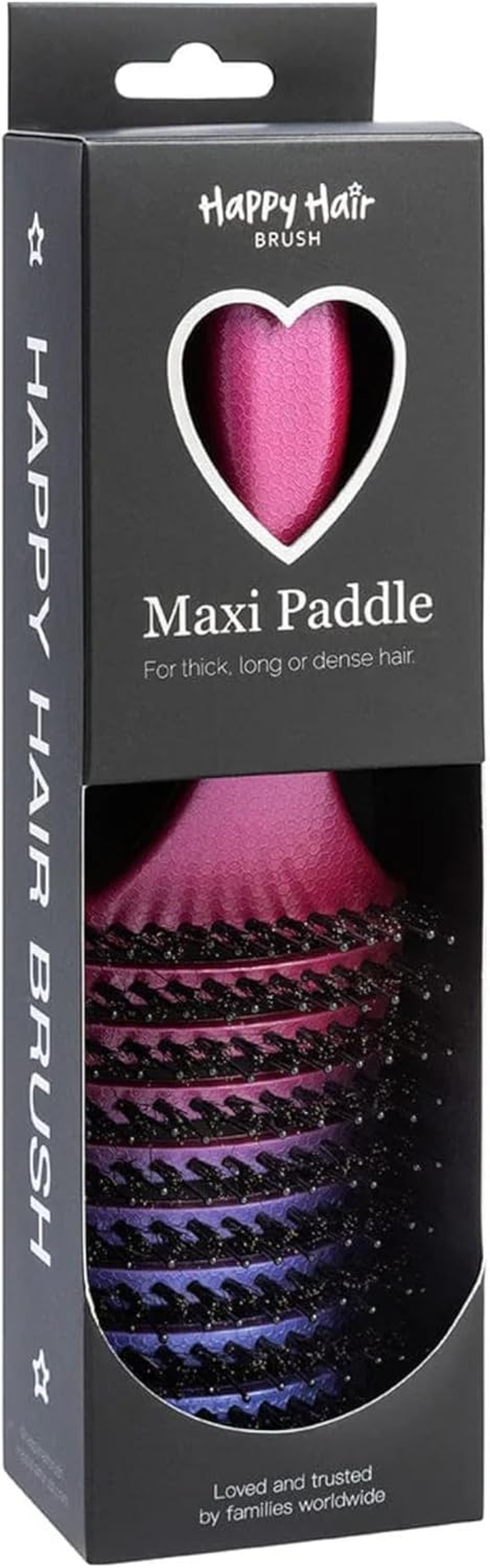 HAPPY HAIR BRUSH Pocket Brush &ndash; Compact Detangling Hairbrush for Kids & Travel &ndash; Gentle on Knots, Smooths without Pulling, Perfect for Handbags, Gym Bags & On-The-Go Styling