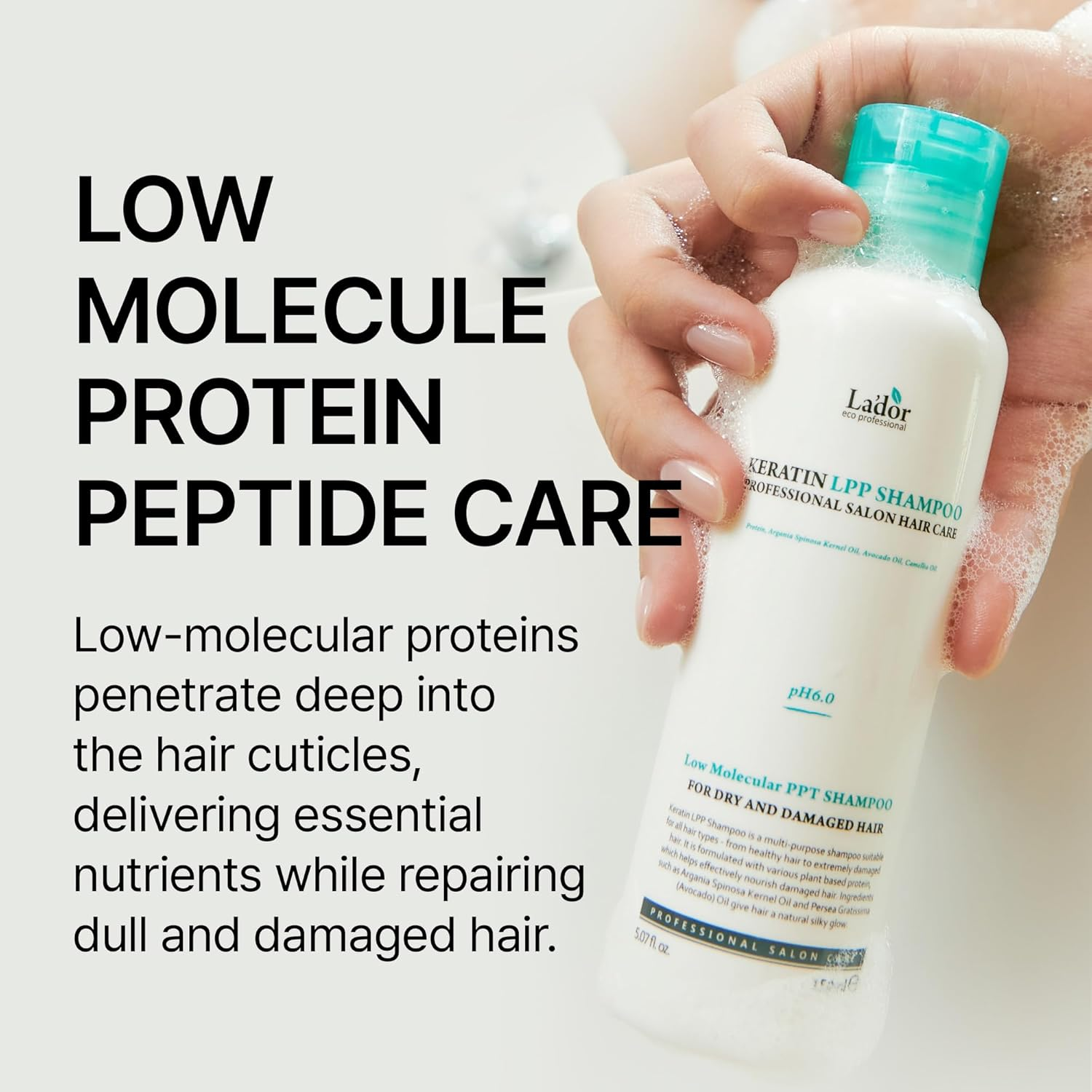 Keratin LPP Shampoo (530Ml) Nourishing Silk and Hydrolyzed Wheat Protein Shampoo for Dry, Damaged, Coloured, Permed Hair