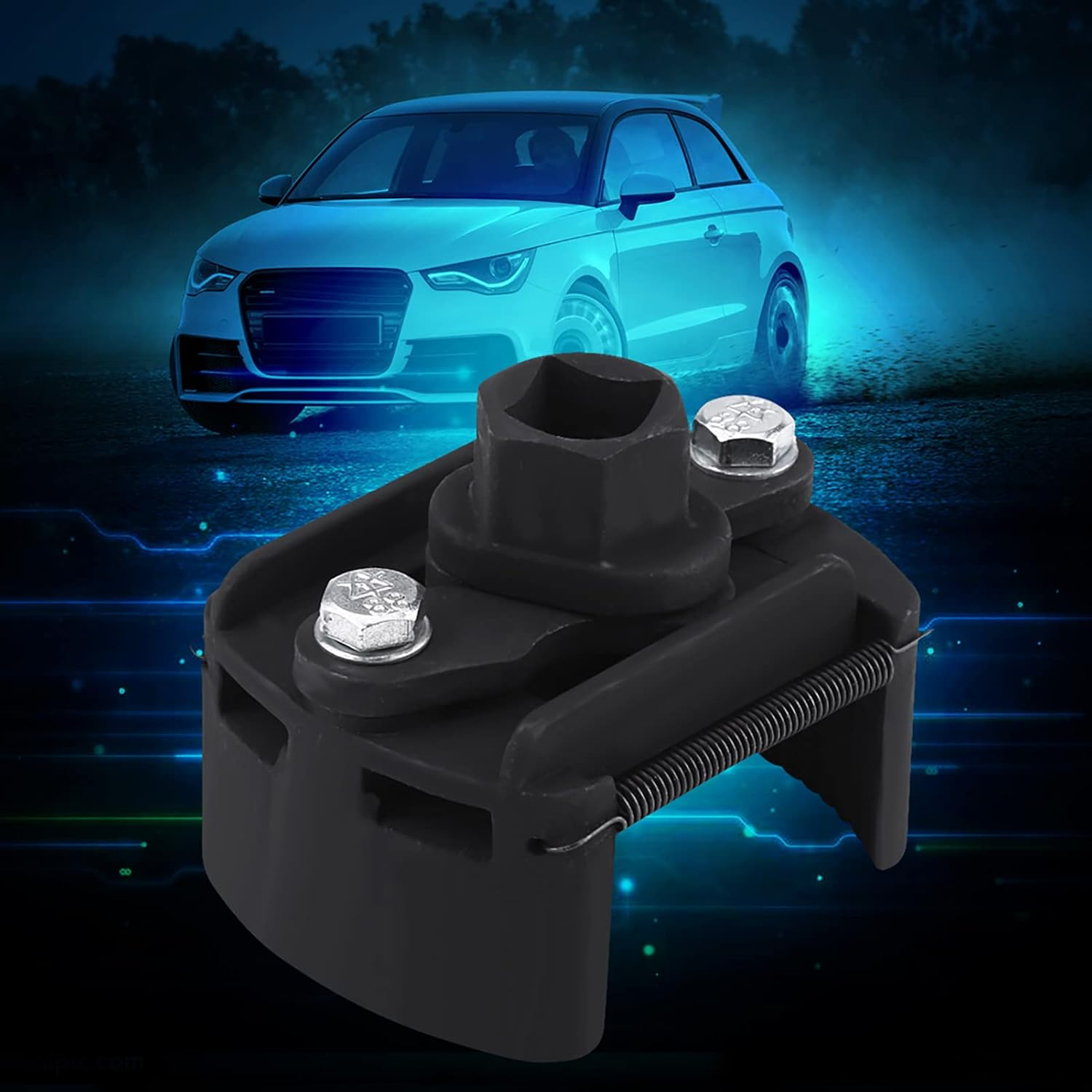 2 Jaw Oil Filter Wrench 60Mm to 80Mm Adjustable Universal Fuel Remover Removal Tool for Efficient Oil Filter Removal in Automotive Maintenance image number 1