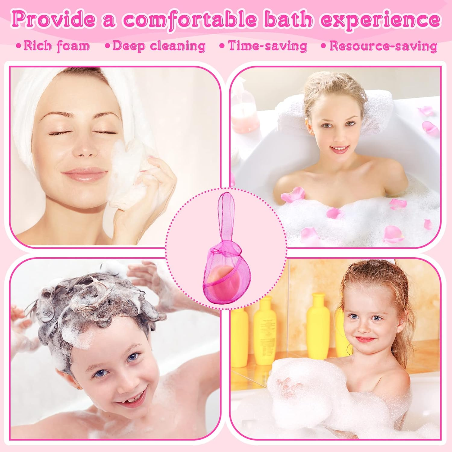 Nuanchu 4 Pcs Shampoo Bar Conditioner Bag Shampoo Bar Mesh Soap Bags for Exfoliating Soap Saver Pouch Bottle Free image number 6