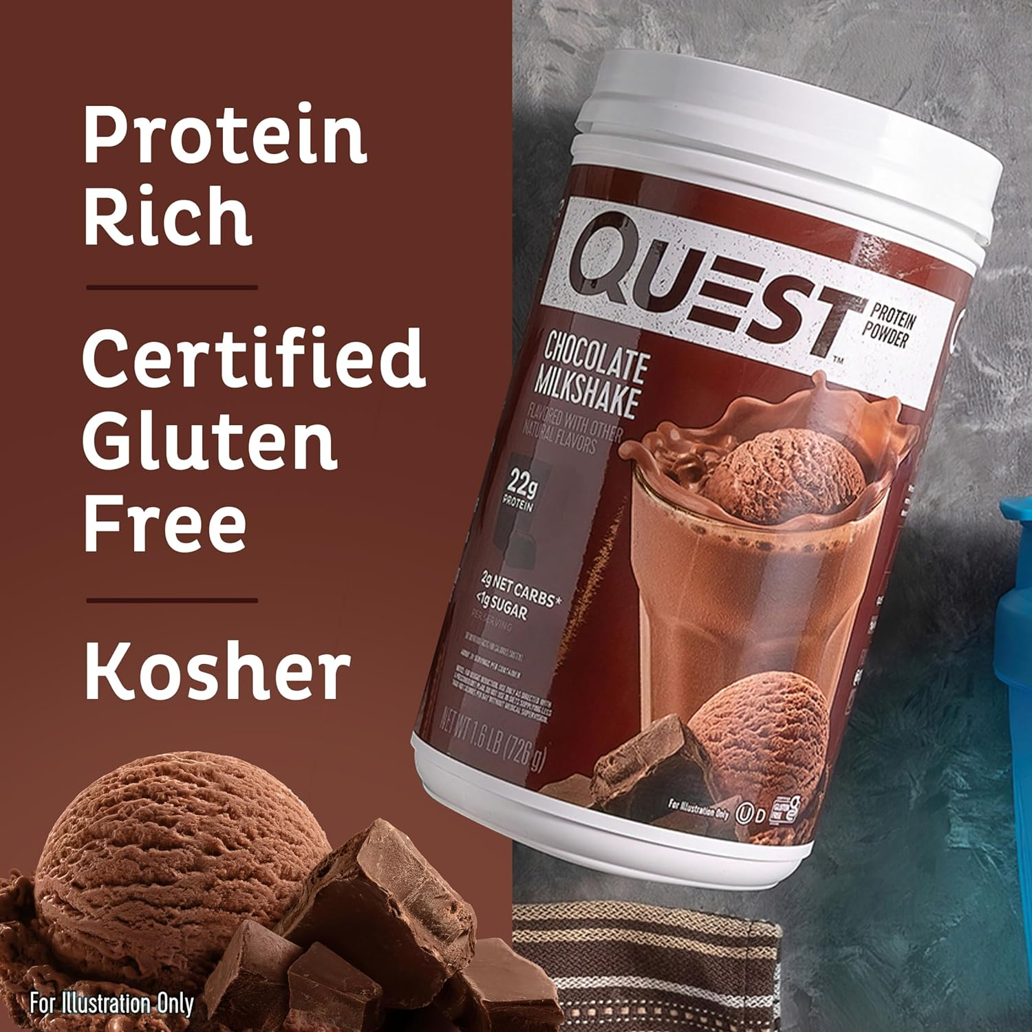 Quest Protein Powder, Chocolate Milkshake, 1.6Lb image number 4
