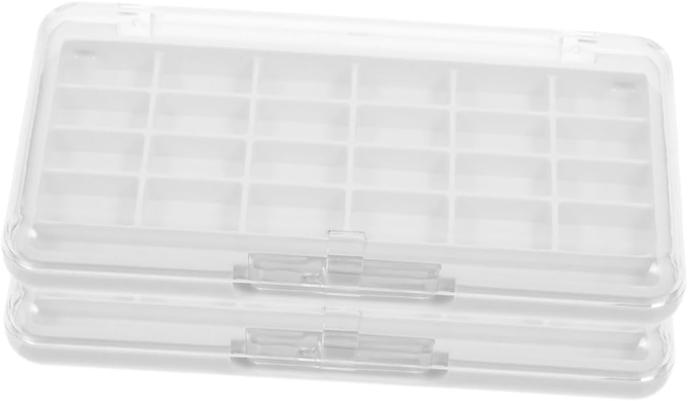 DONFAMDS 2PCS Transparent Empty Makeup Palette with Clear Lid Portable Eyeshadow Organizer for DIY Lipstick Blush Highlighter Storage Travel-Friendly Cosmetic Case image number 2