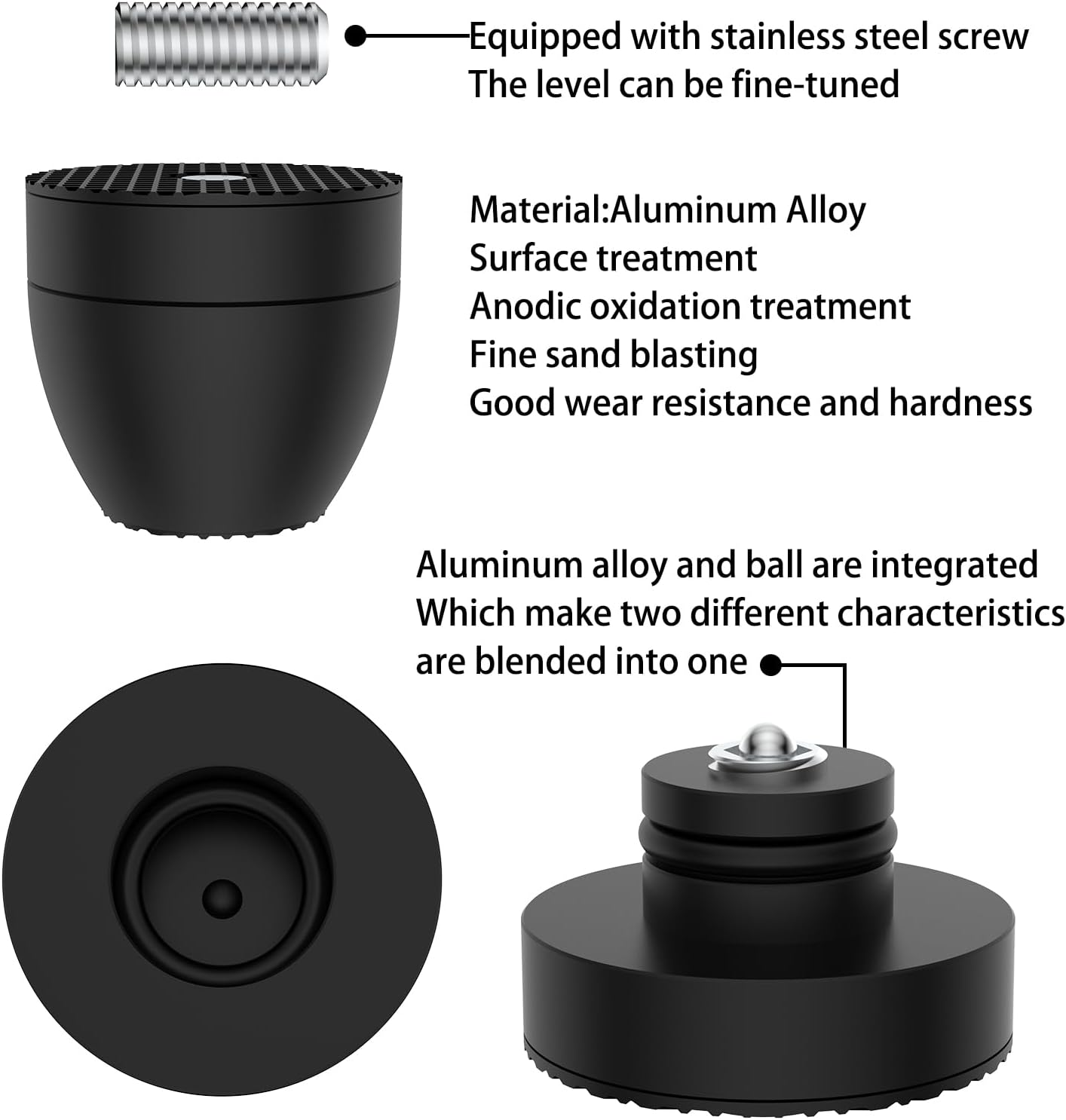 Hifi Speaker Stand Feet IF3033 IF4021S IF4023 (IF3033, Black) image number 4