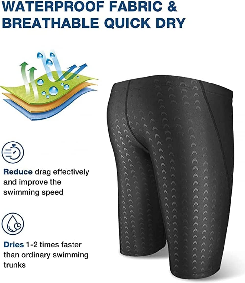 Boys' Swim Jammers - Youth Competitive Swim Racing Team Swimming Shorts Swimsuit Trunks Bathing Suit Chlorine Resistant Quick Dry Waterproof UPF 50+