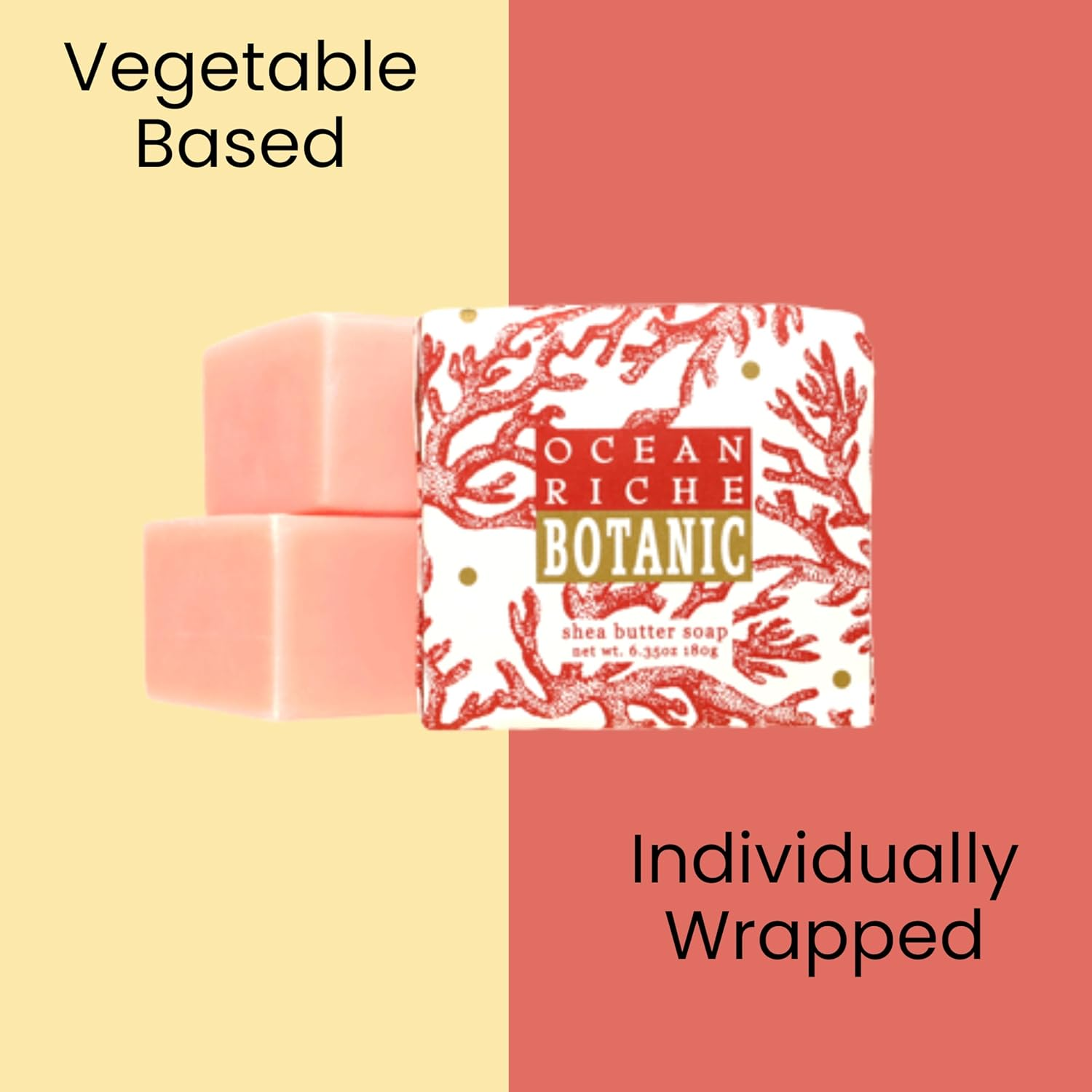 Greenwich Bay Mini Botanical Soap Bars 12 Pack &ndash; 1.9 Oz Each &ndash; Scented Guest Soaps for Airbnb, Spa, Hotel, Salon, or Bath &ndash; Individually Wrapped Elegant Travel Size Bars Ocean Riche image number 2