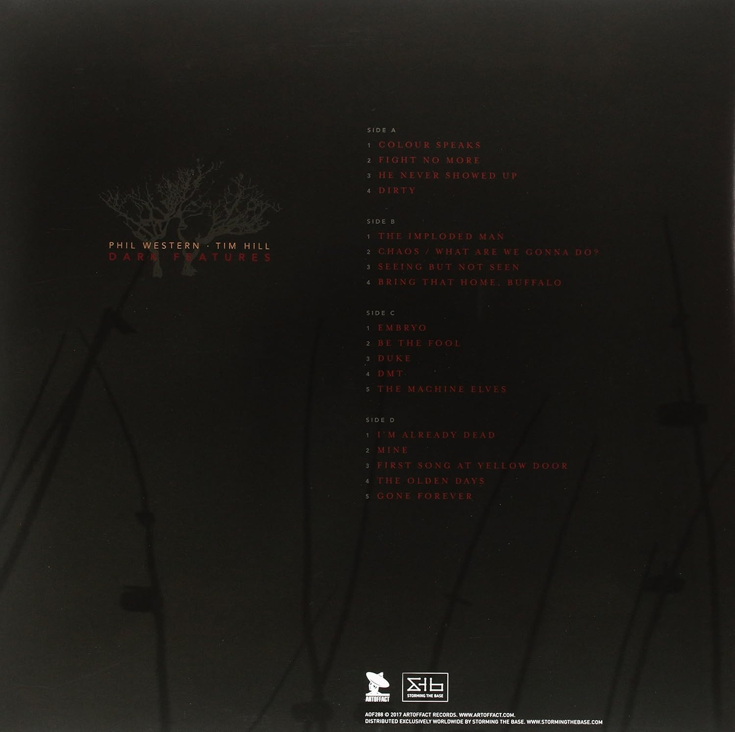 Artoffact Records Phil Western + Tim Hill &ndash; Dark Features Vinyl Long Play, 2 Pieces Set Music CD image number 2