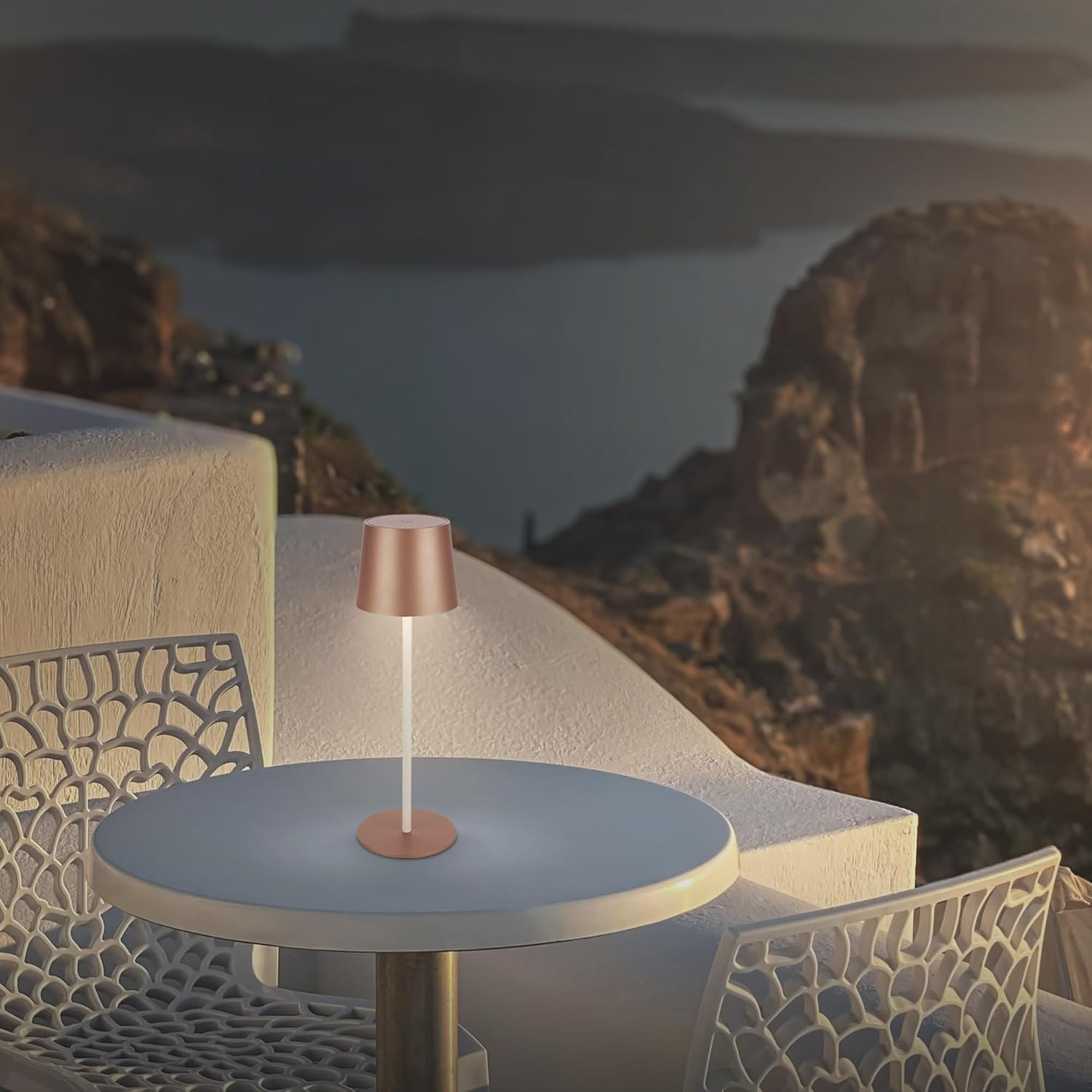 BRILONER - LED Table Lamp Wireless IP44 with Touch, Dimmable, Battery & Light Source Exchangeable, Bedside Lamp, Reading Lamp, LED Lamp, Camping Lamp, Table Lamp, Battery Lamp, Outdoor, 11 X 34.5 Cm image number 4