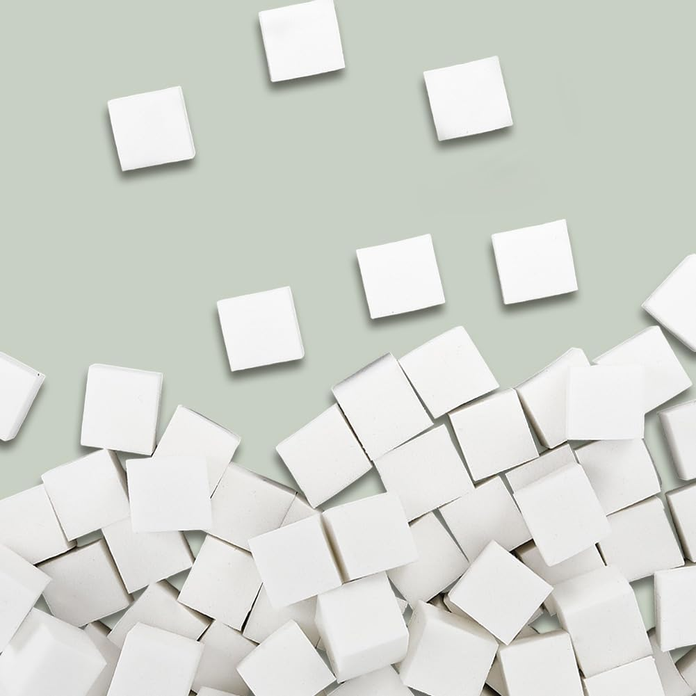 SUNNYCLUE 400Pcs Ombre Nail Brush Sponge Mini Nail Sponges 1Cm White Soft Cube Square Gradient Aura Art Manicure Design Polish Tools Small Brushes Supplies for DIY Crafts Salon Makeup Accessories image number 1