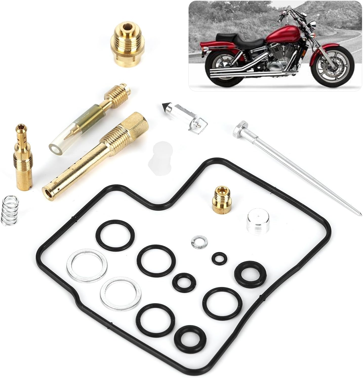 Motorbike Carburetor Repair Kit Spare Parts Fit for Honda Shadow 700 750 1100 VT700C VT750C VT1100C image number 1