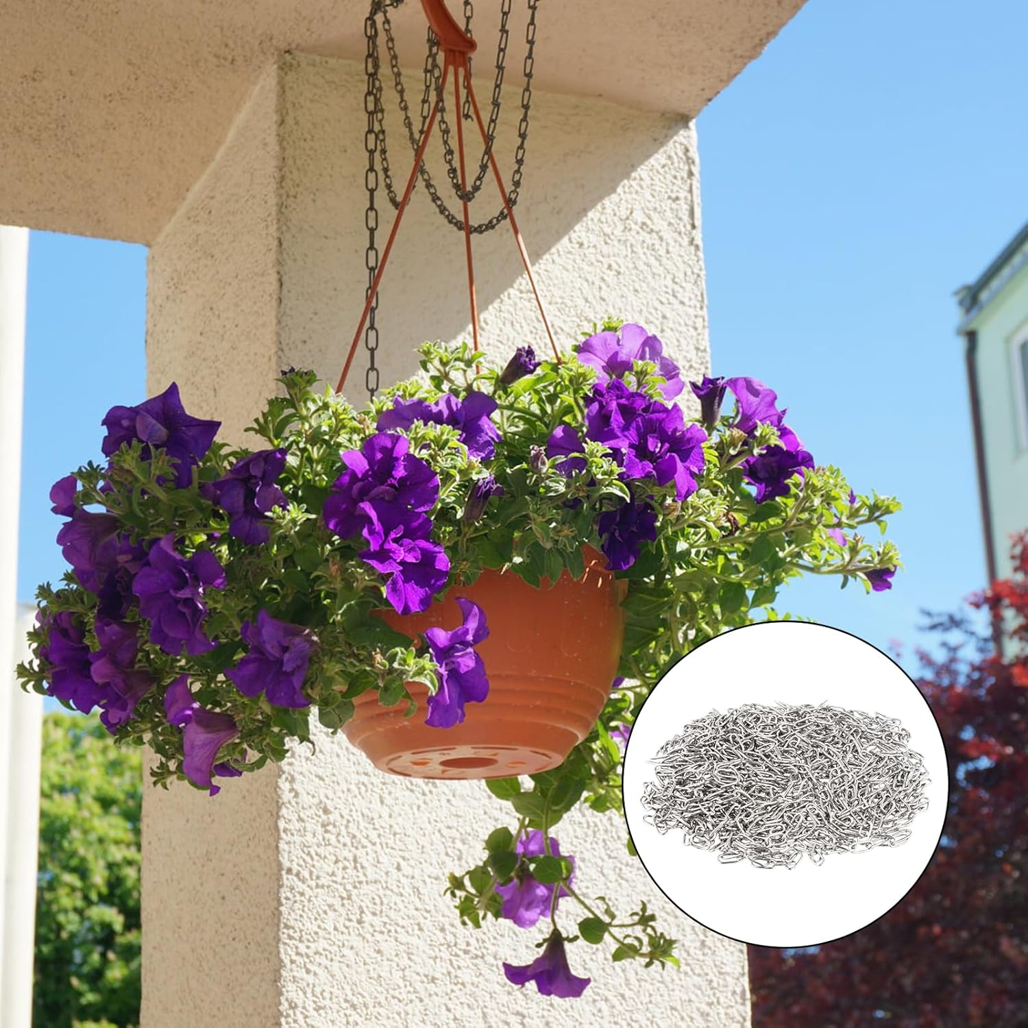 10 Metres 1.5 Mm Stainless Steel Chains, Heavy Duty Metal Chain 304 Stainless Steel Chains Link for Home Outdoor Anti-Theft Silver Fence Gate Garage Doors Swing Chain Bicycle Security Lock image number 1