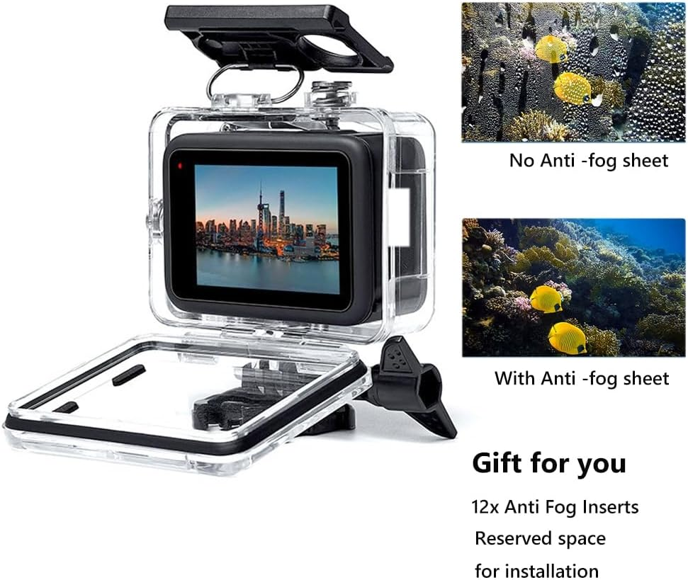 YHTSPORT Waterproof Case for Gopro Hero 13 12 11 10 9 Black, 60M Underwater Case Accessories, Underwater Diving Transparent Protective Case Shell Hero 13 12 11 10 9 image number 3