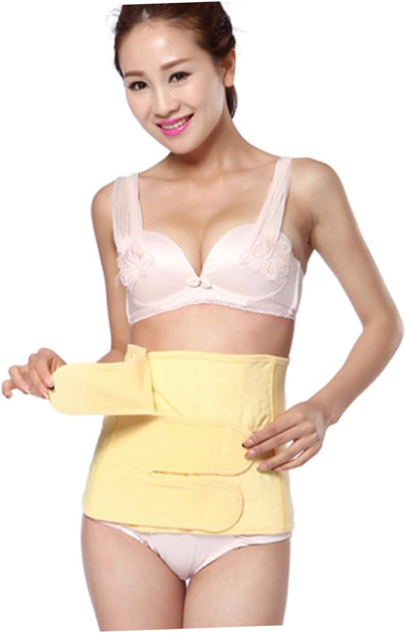 Corset Cotton Belly Wrap Band Maternity Recovery Belt Postpartum Waist Support for Women after Cesarean Yellow image number 2