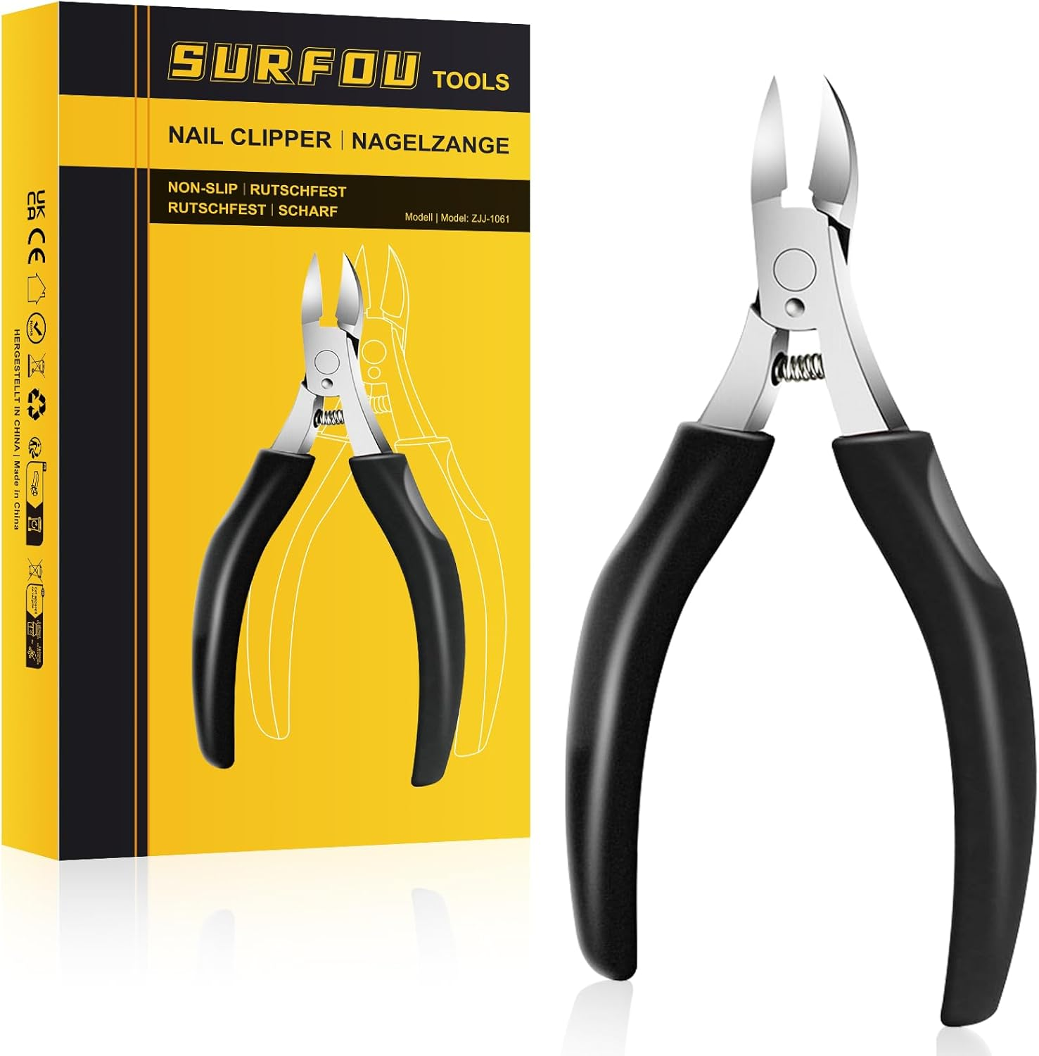 SURFOU Nail Clippers for Strong Toenails, Toenail Pliers, Thick Nails, Toenail Scissors, Toenails, Professional Nail Clippers, Toenail Pliers, Fingernails, Scissors, Nail Pliers, Toenail Scissors image number 4