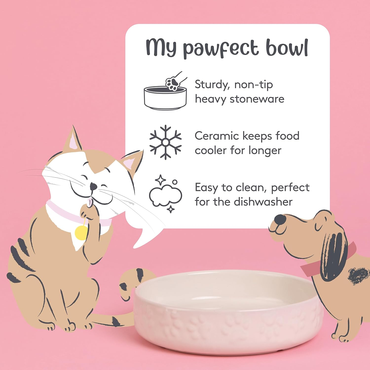 Mason Cash Cat Bowls Bright Coloured Cat Saucer Heavyweight, 13 Cm Diameter, Cream image number 5