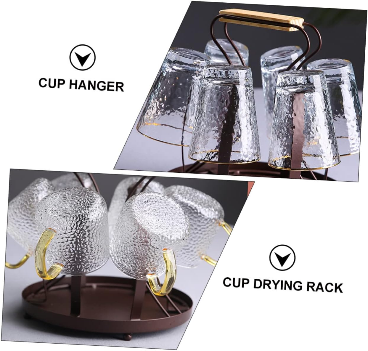 Zerodeko Mug Rack Cup Organizer Metal Design Capacity Rust-Resistant Kitchen Storage image number 6