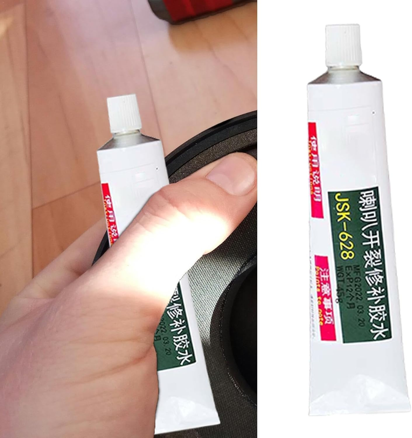 Speaker Repair Adhesive Glue | Cone Cement Loud Speaker Repair Glue Strong Adhesive - Versatile High Strength Speaker Glue Speaker Sealing for Damaged Bezel Torn Cone - Vinyl 628 image number 4