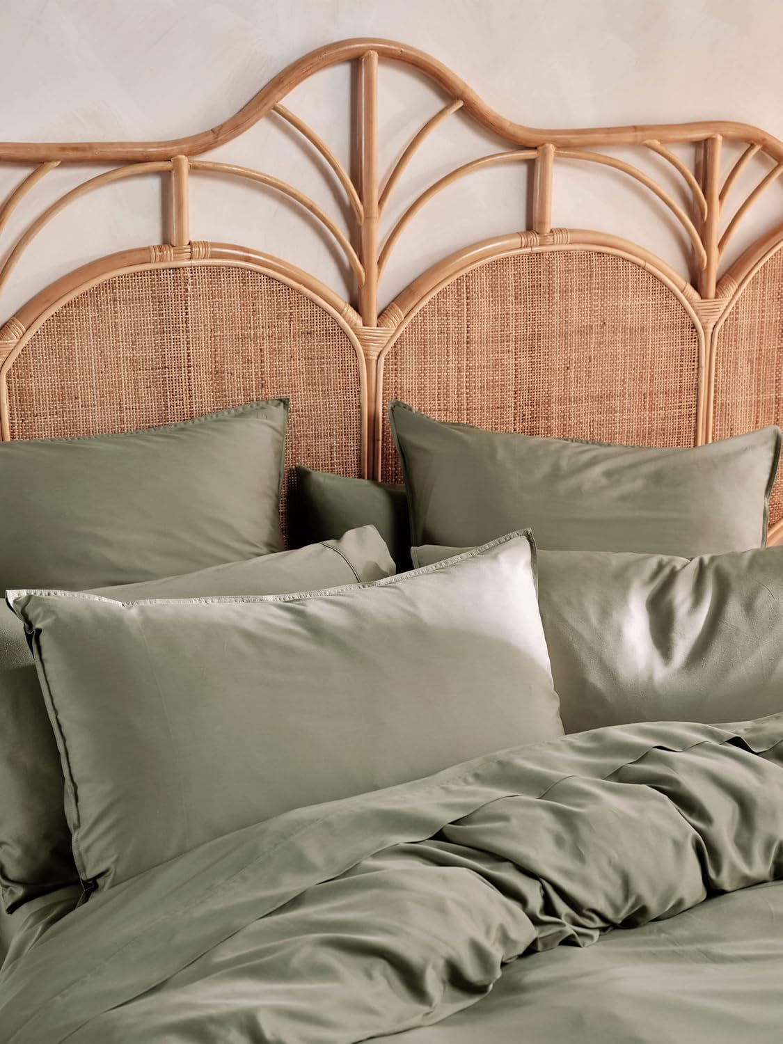 Linen House Nara 400TC Bamboo/Cotton Moss King Quilt Cover Set image number 4