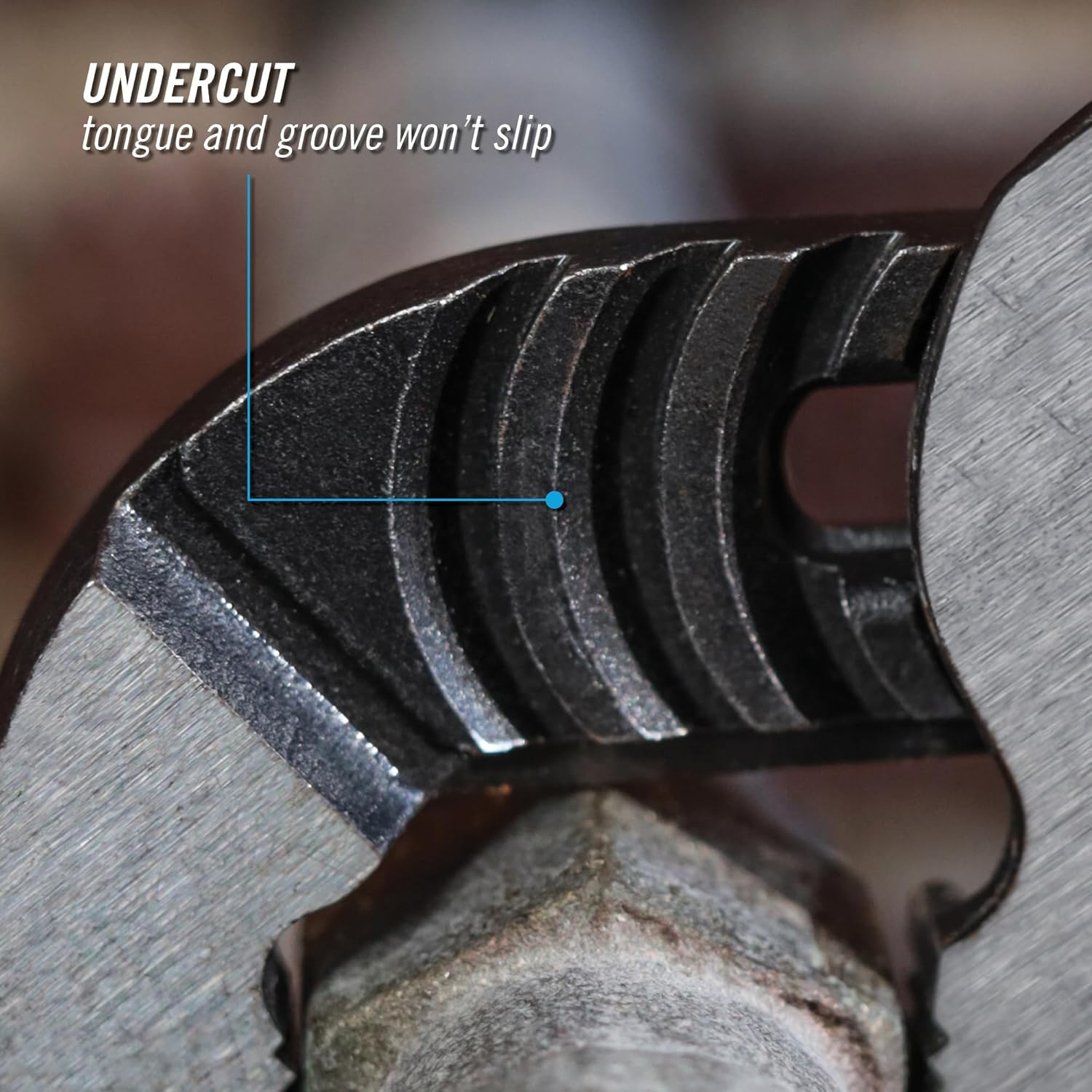 CHANNELLOCK Tongue and Groove Straight Jaw Plier, 12-Inch Length, Blue Handle image number 1