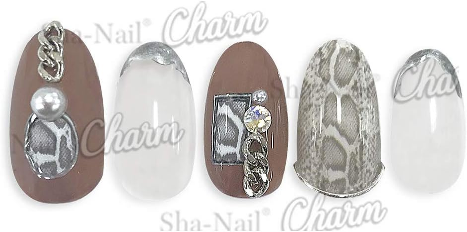 Sha Nail Charm Sha-Nail Charm Python Parts, Silver, 1 Piece