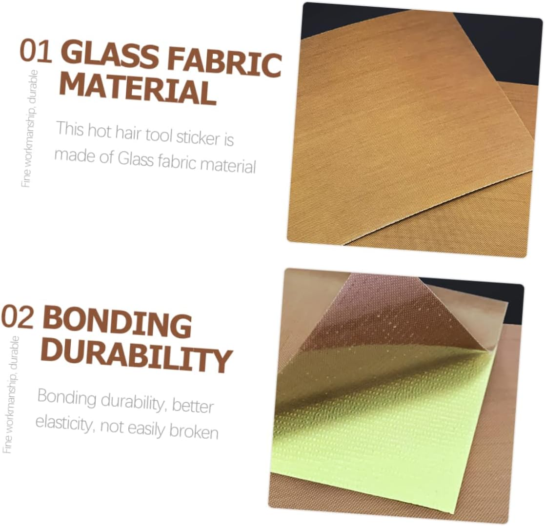 Baluue 10Pcs Hair Iron Straightener Stickers 10X9Cm Heat Insulation Protective Decals for Professional Ceramic Flat Irons Suitable for Salon and Home Styling image number 4