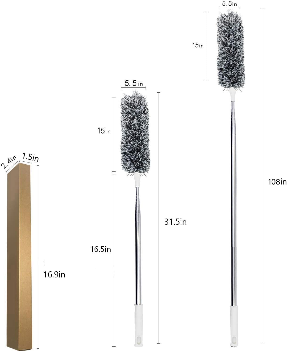 Cleaning Dust Remover, Washable, Used for Cleaning Kitsultrafine Fiber Dust Remover, Suitable for High Ceiling Fans, Spider Web Louvers, Car Furniture Dust Remover. image number 4