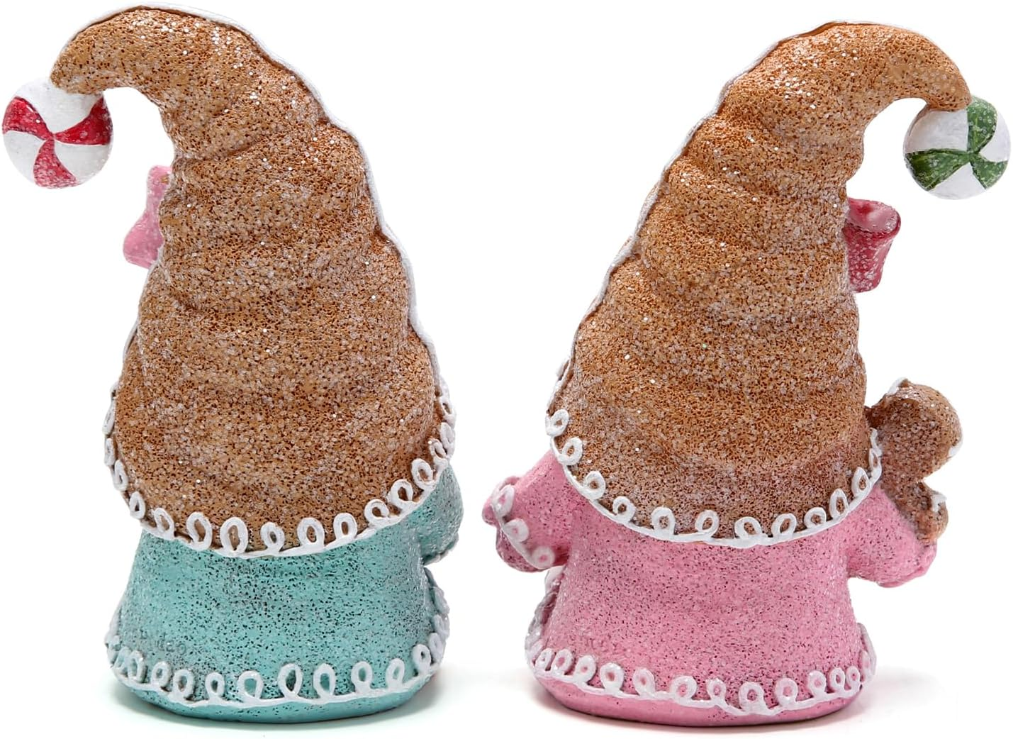 Hodao 2 PCS Christmas Gingerbread Man Gnomes Decorations Xmas Swedish Tomte Gnomes Figurines Decor Handmade Gingerbread Man Elves for Xmas Gift - Christmas Party Home Decor (Multicolor) image number 4