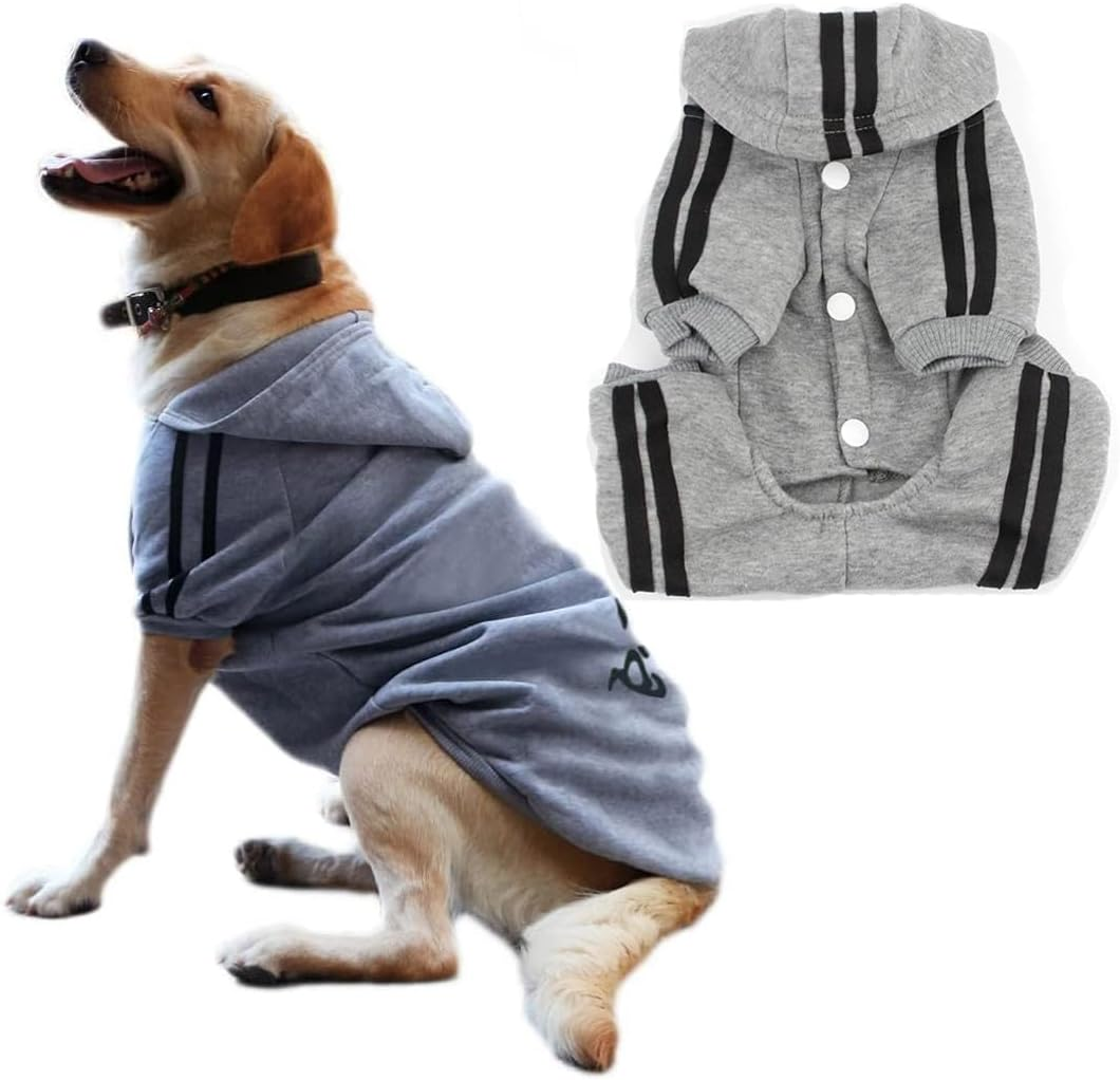 Dog Hoodies 4 Legs Jumpsuit Dog Clothes Pullover Warm Sweatshirt Cotton Jacket Tracksuit for Small Dog Medium Dog Large Dog Cat