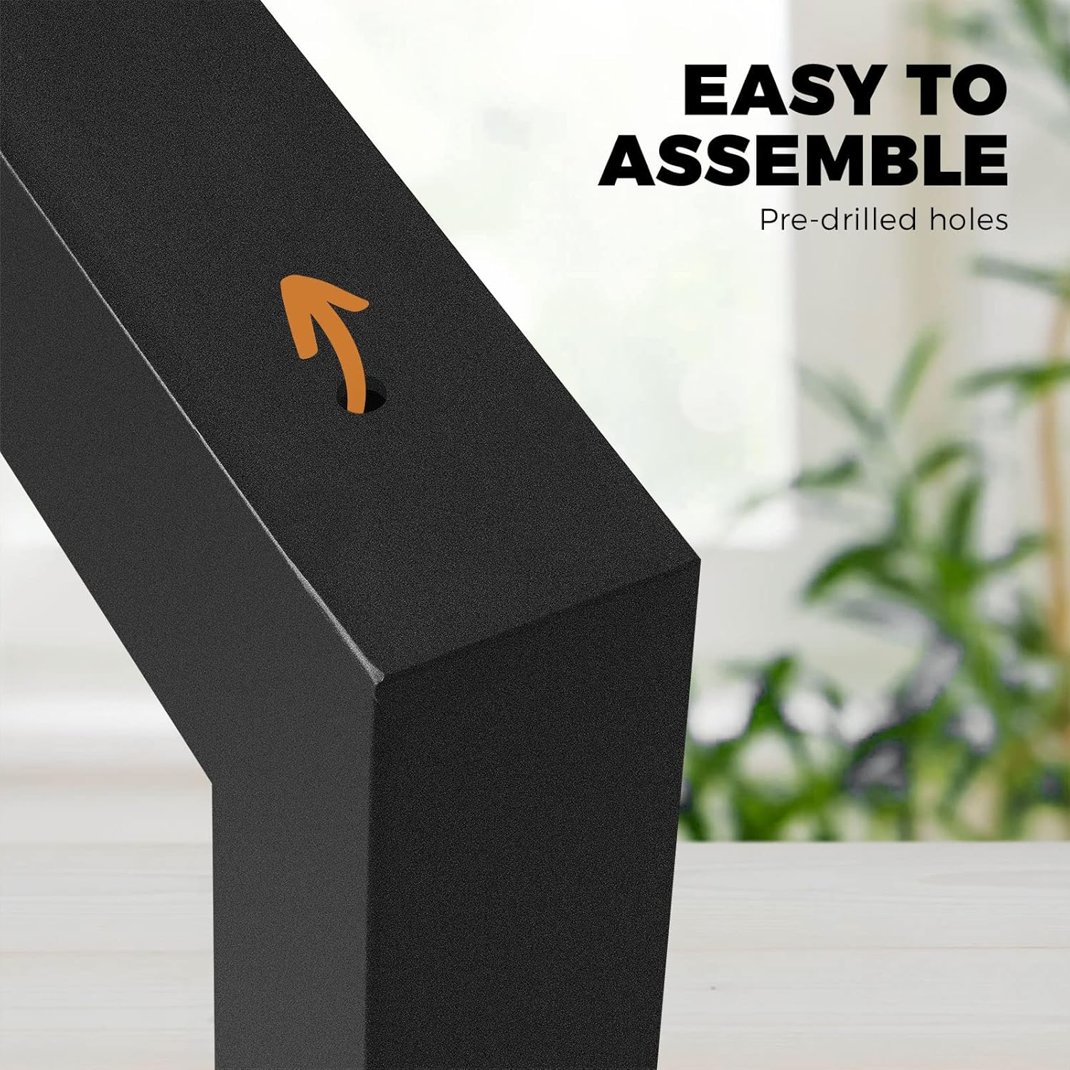 Oikiture Table Leg Desk Coffee Dining Furniture Hardware Metal Legs X2 Home Improvement Bench Steel DIY Furniture Industrial 71 X 71CM image number 5