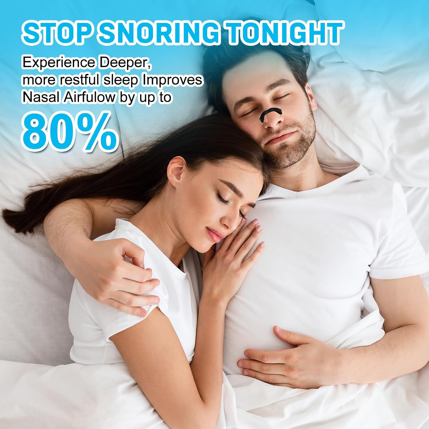 Magnetic Nasal Strips Refill Tabs,(60 Count)30 Days&rsquo; Supply Skin Safe anti Snoring Devices,Snoring Solution for Better Breathing,Sleep,Exercise,All Night Comfortable image number 2