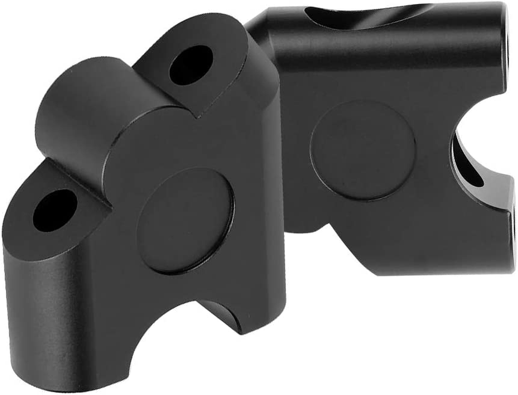 Universal 22Mm Motorcycle Handle Bar Riser Clamp, Back Move Mount Adapter with Plating (Black) - Chrome image number 5