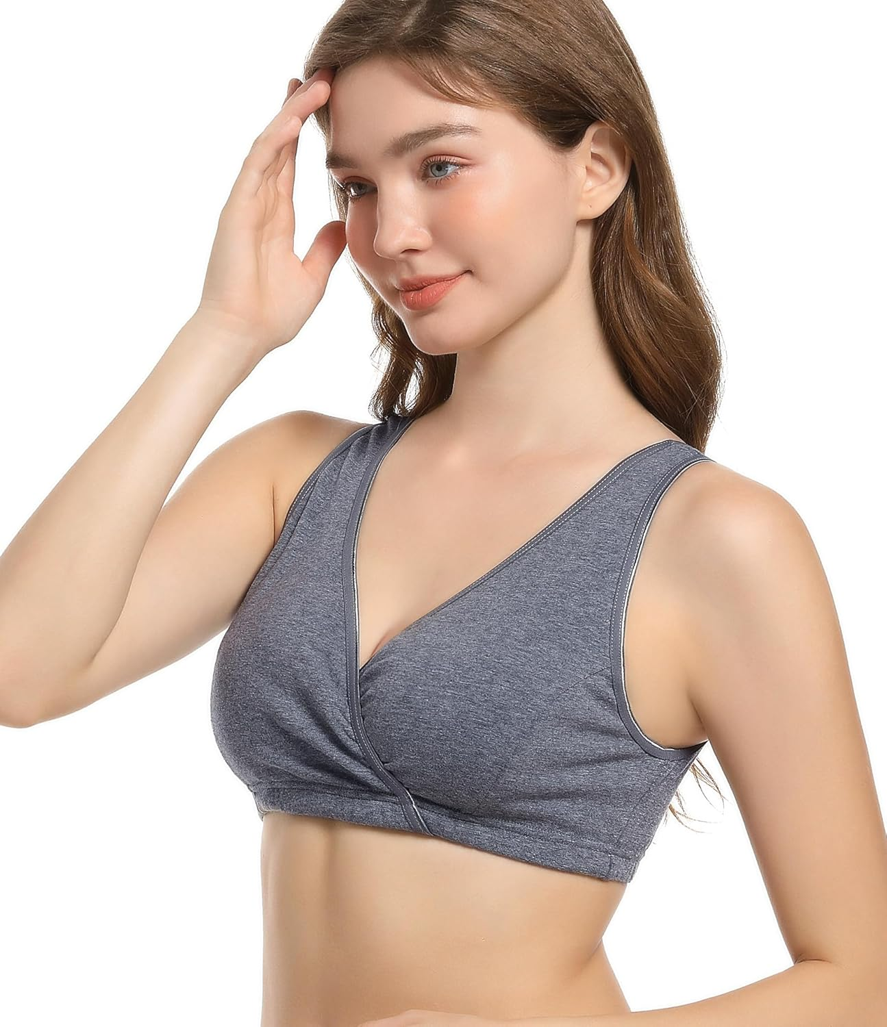 CAKYE 3 Pack Women'S Maternity Nursing Bra for Sleep and Breastfeeding image number 1