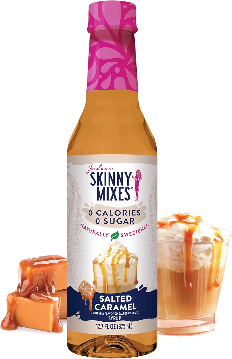 Jordan'S Skinny Syrups Salted Caramel Naturally Sweetened, 0 Calorie, 0 Sugar, No Artificial Flavors 12.7 Fl Oz image number 1