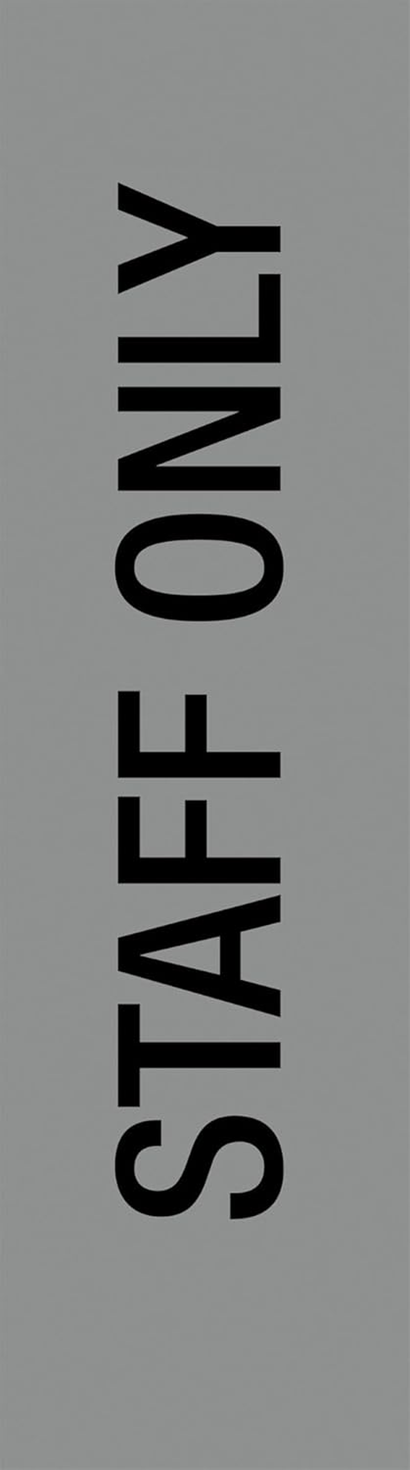 Apli Staff Only Self Adhesive Silver Sign Pk 1