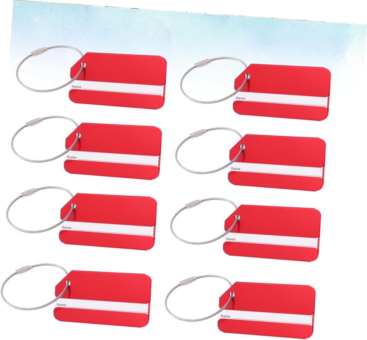 AKOOSY Aluminum Luggage Tags Fashion Multicolour Baggage Tag for Travel Suitcase with Name Card Slot image number 1