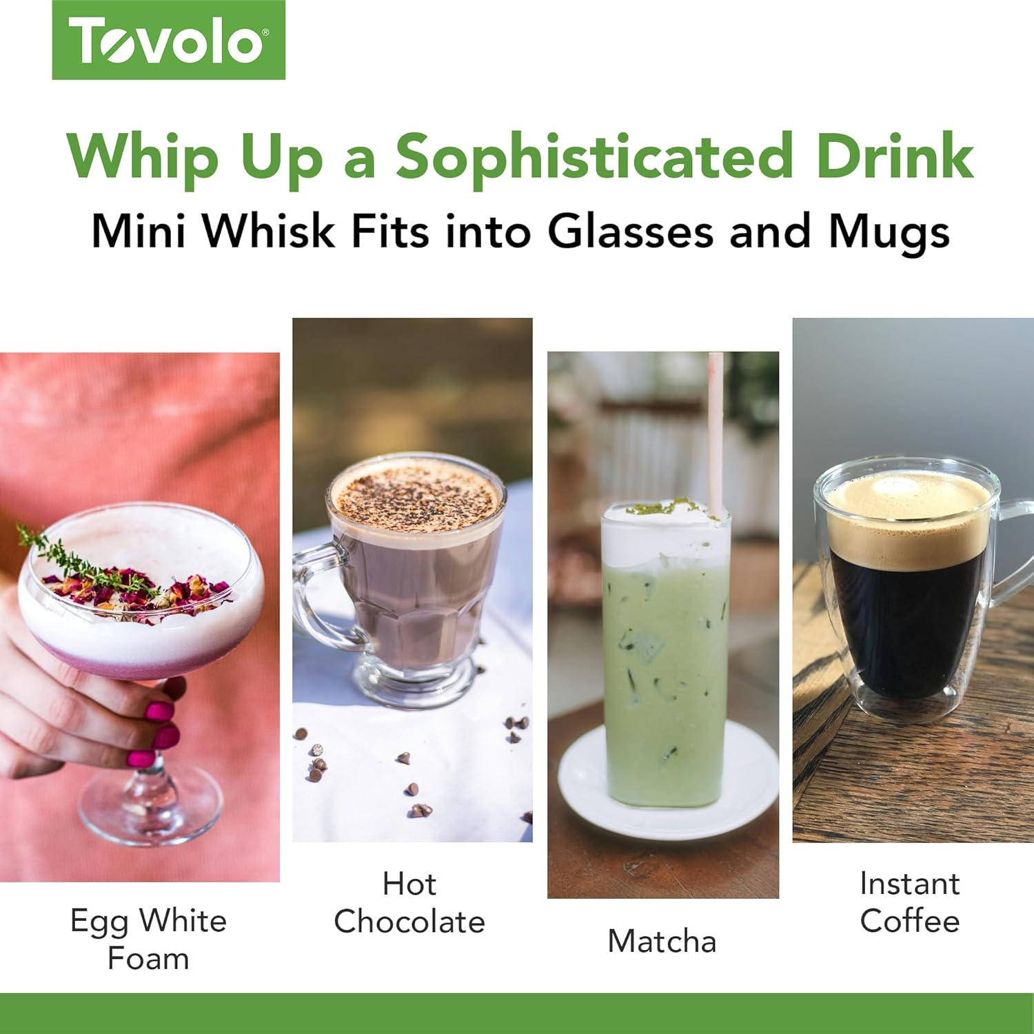 Stainless Steel Mini Whisk, 6" - Kitchen Mini Whisks for Cooking, Blending, Mixing, Stirring, Whipping & Beating - Whisking Tool as Mixer, Frother & Stirrer - Dishwasher Safe Whisker image number 5