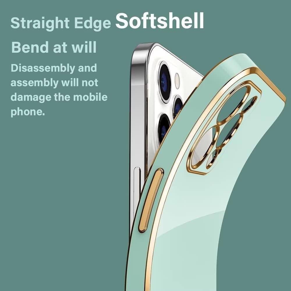 EASSGU Galvanised Frame Mobile Phone Case for Oppo A9 2020 / Oppo A5 2020 (6.5 Inches), Soft TPU Silicone Protective Case - White image number 4